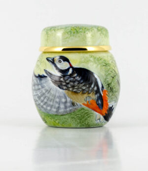 2014 Annual Garden Birds Ginger Jar Series - Artist Proof - Great Spotted Woodpecker