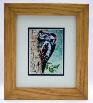 Great Spotted Woodpecker Plaque - Elliot Hall Enamels