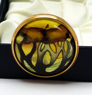 Gold Members Brooch - Moorcroft Enamels