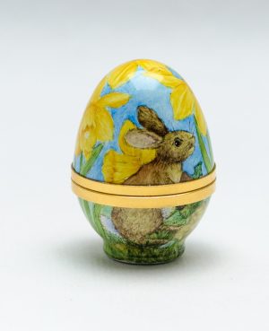 Rabbits & Daffodils - Elliot Hall Enamels 1/1