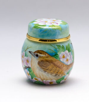 2017 Annual Garden Birds Ginger Jar Series - Artist Proof - Wrens